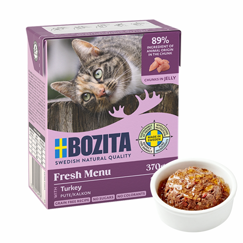BOZITA dla kot kawałki w galarecie z indykiem 370g